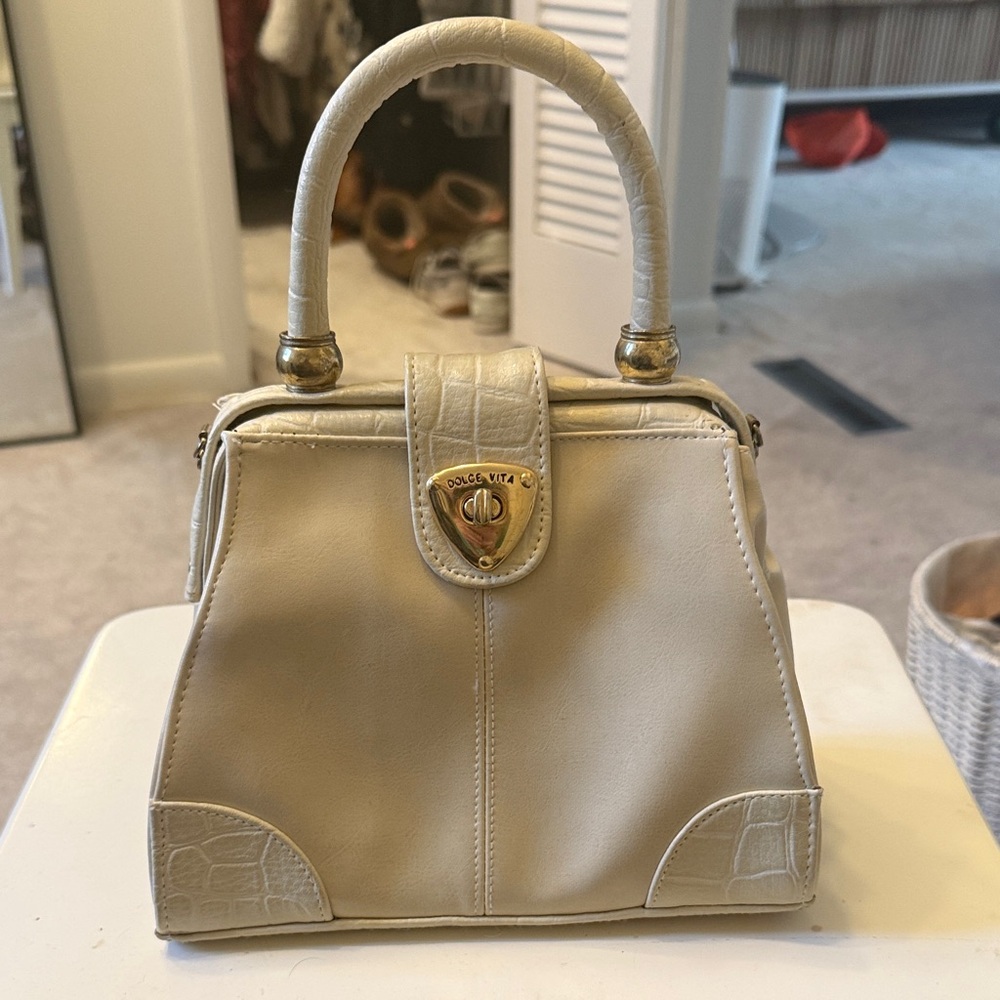 Dolce Vita Structured Cream Handbag